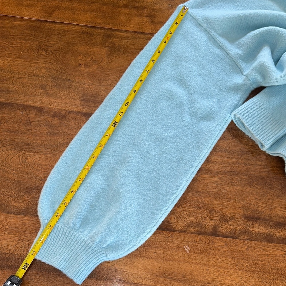 KATE SPADE Light Blue Snowflake Sweater, wool, yak - Picture 8 of 9